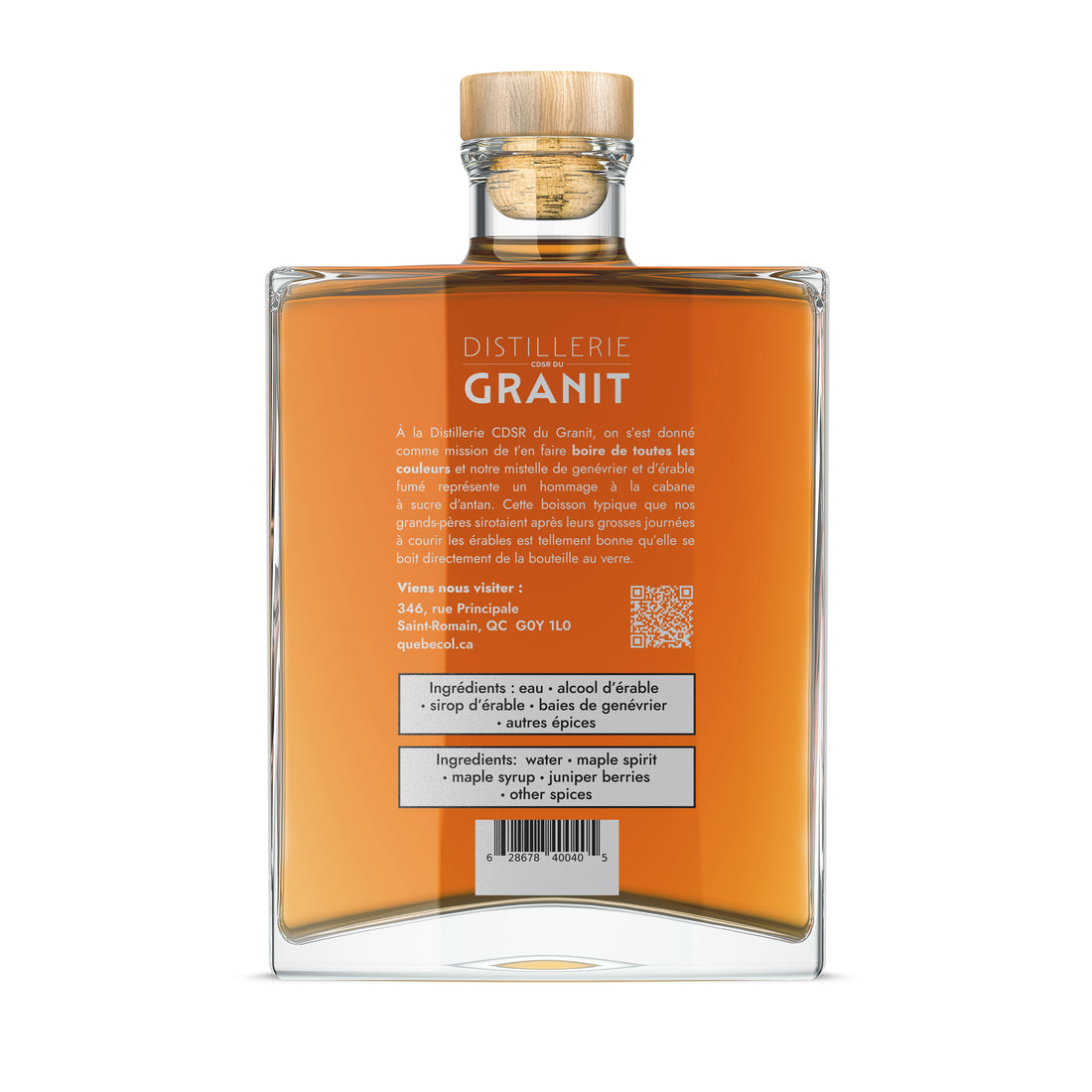 Québécøl - Juniper and smoked maple mistelle "Gin Réduit"