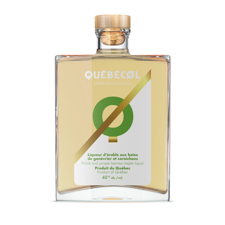 Québécøl - Liqueur d'érable aux baies de genévrier et cornichons "Gin aux pickles"